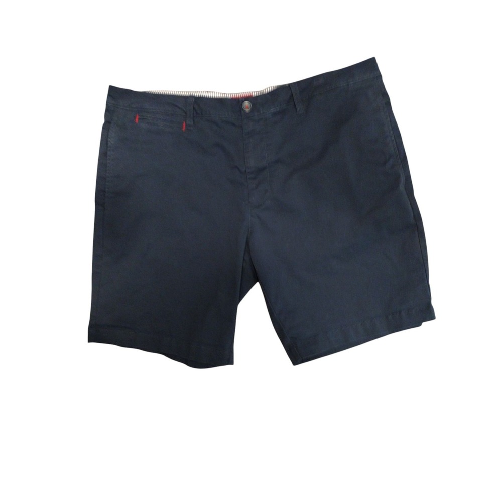 UNTUCKit St. Vincent Chino Shorts Mens 38 Casual  Solid Navy Blue Cotton STRETCH